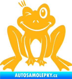 Samolepka Žába 010 levá mrkající světle oranžová