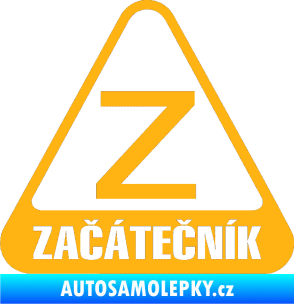 Samolepka Začátečník světle oranžová
