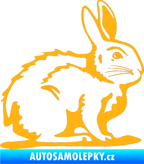 Samolepka Zajíček 001 pravá světle oranžová