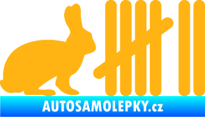 Samolepka Zářezy 003 zajíc světle oranžová