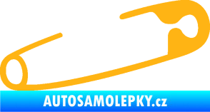 Samolepka Zavírací špendlík 001 pravá  světle oranžová