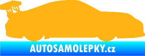 Samolepka Závodní auto 001 pravá světle oranžová