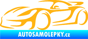 Samolepka Závodní auto 002 levá světle oranžová