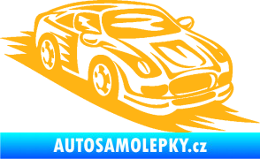 Samolepka Závodní auto 006 pravá světle oranžová