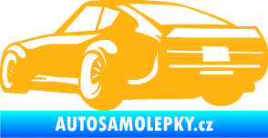 Samolepka Závodní auto 009 levá světle oranžová