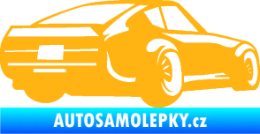 Samolepka Závodní auto 009 pravá světle oranžová