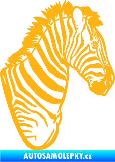 Samolepka Zebra 001 pravá hlava světle oranžová