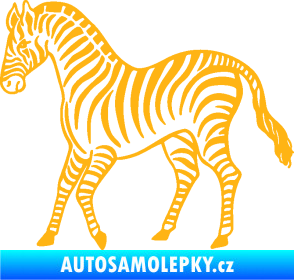 Samolepka Zebra 002 levá světle oranžová