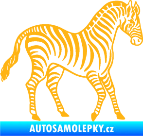 Samolepka Zebra 002 pravá světle oranžová