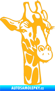Samolepka Žirafa 001 pravá světle oranžová