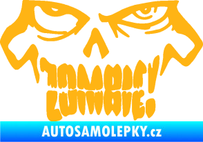 Samolepka Zombie 003 světle oranžová