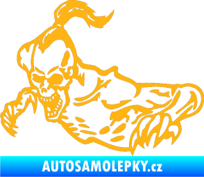 Samolepka Zombík levá světle oranžová