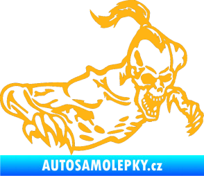 Samolepka Zombík pravá světle oranžová