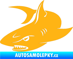 Samolepka Žralok 012 levá světle oranžová