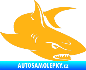 Samolepka Žralok 012 pravá světle oranžová