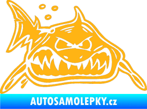 Samolepka Žralok pravá světle oranžová