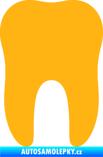 Samolepka Zub 001 stolička světle oranžová
