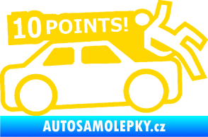 Samolepka 10 points  jasně žlutá