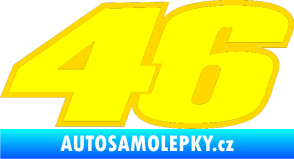 Samolepka 46 Valentino Rossi barevná jasně žlutá