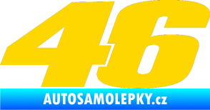 Samolepka 46 Valentino Rossi jednobarevná jasně žlutá