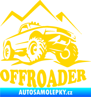 Samolepka 4x4 Offroader pravá jasně žlutá