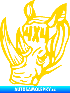 Samolepka 4x4 varianta 024 nosorožec jasně žlutá