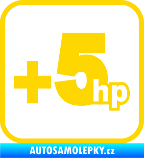 Samolepka +5hp 002 jasně žlutá