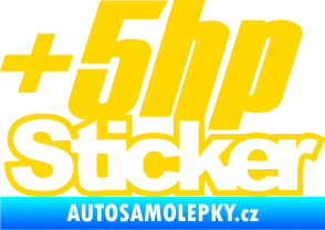 Samolepka + 5hp sticker 001 jasně žlutá