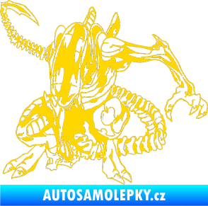 Samolepka Alien 002 levá jasně žlutá