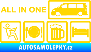 Samolepka All in one 003 nápis multifunkční vůz jasně žlutá