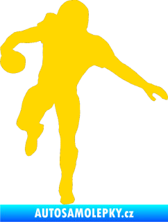 Samolepka Americký fotbal 006 levá jasně žlutá
