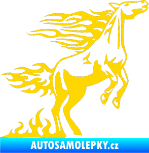 Samolepka Animal flames 001 pravá kůň jasně žlutá