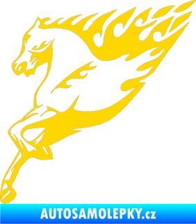 Samolepka Animal flames 002 levá kůň jasně žlutá