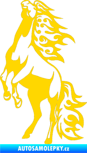 Samolepka Animal flames 013 levá kůň jasně žlutá