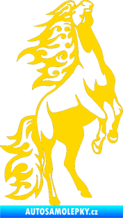 Samolepka Animal flames 013 pravá kůň jasně žlutá