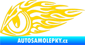 Samolepka Animal flames 016 levá zvířecí oko jasně žlutá