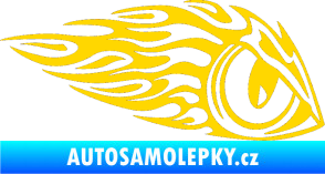 Samolepka Animal flames 016 pravá zvířecí oko jasně žlutá