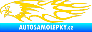 Samolepka Animal flames 026 levá orel jasně žlutá