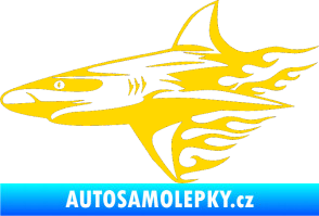 Samolepka Animal flames 031 levá žralok jasně žlutá