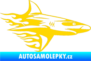 Samolepka Animal flames 031 pravá žralok jasně žlutá
