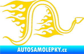 Samolepka Animal flames 040 pravá had jasně žlutá