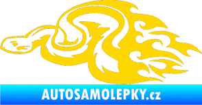 Samolepka Animal flames 042 levá had jasně žlutá