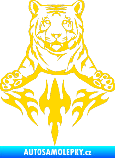 Samolepka Animal flames 045 levá tygr jasně žlutá