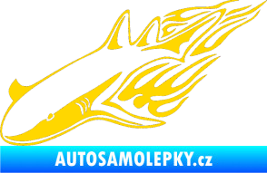 Samolepka Animal flames 048 levá žralok jasně žlutá