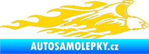 Samolepka Animal flames 052 pravá orel jasně žlutá