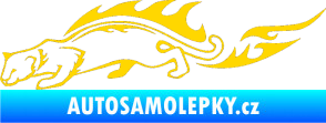 Samolepka Animal flames 056 levá puma jasně žlutá