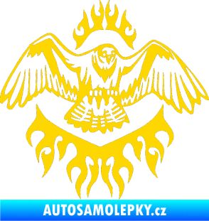 Samolepka Animal flames 068 pravá orel jasně žlutá