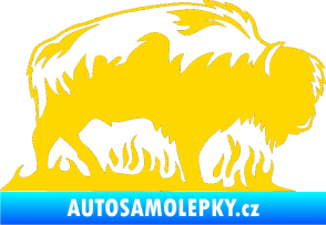 Samolepka Animal flames 071 pravá býk jasně žlutá