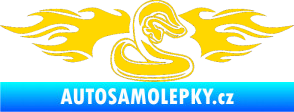 Samolepka Animal flames 072 pravá had jasně žlutá