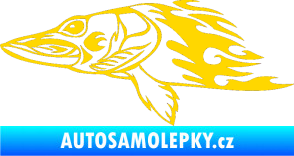 Samolepka Animal flames 074 levá ryba jasně žlutá